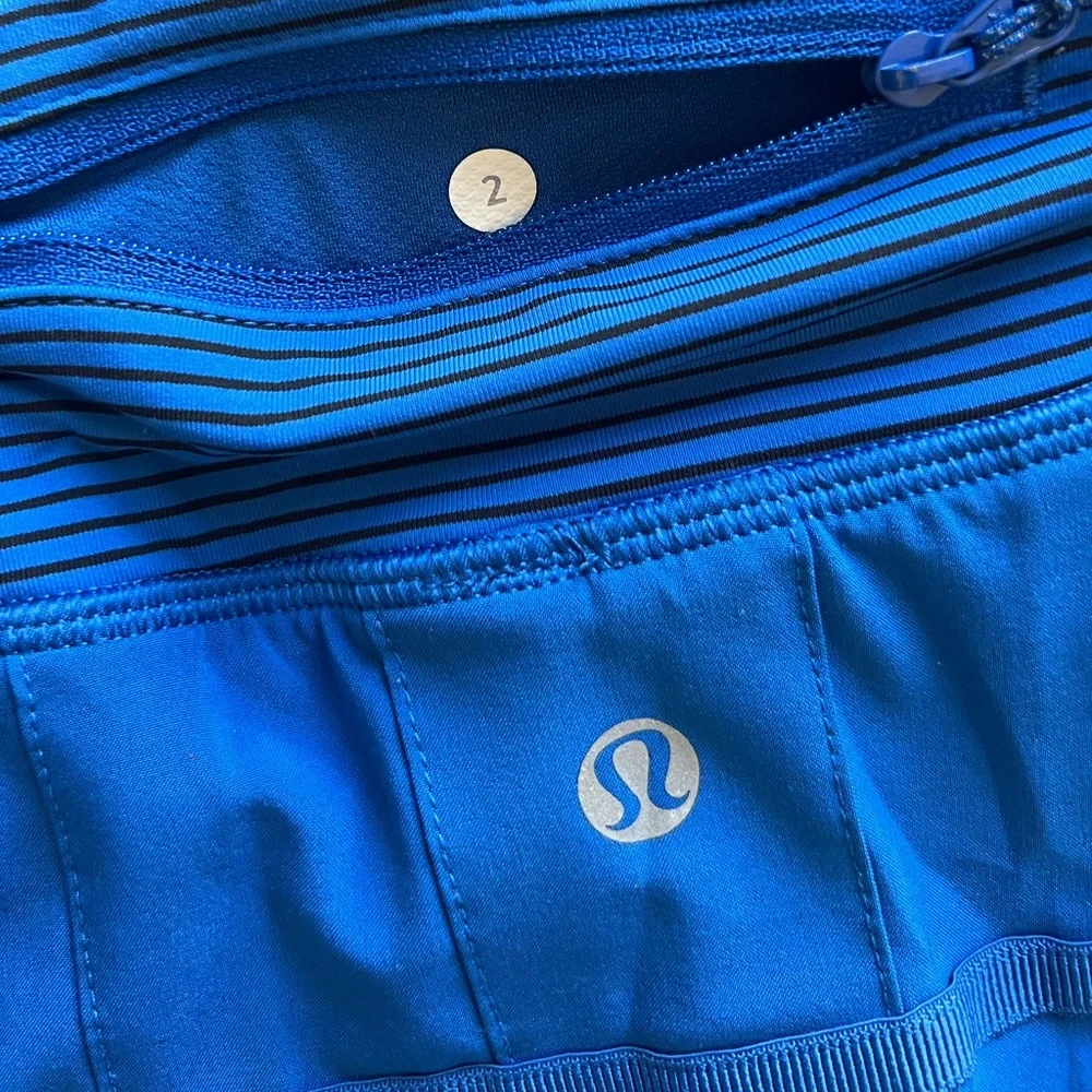 Lululemon Rare Pace Setter Skirt in Baroque Blue / Mini Hyper Stripe Size 2 Reg - Picture 12 of 14